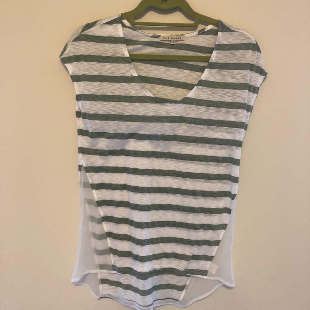 Red Haute Striped Vented Shirt